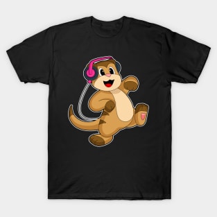 Meerkat Headphone Music T-Shirt